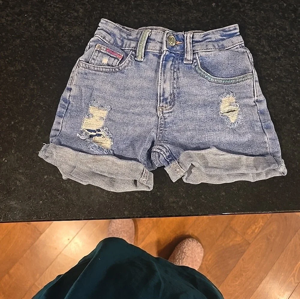 Kids Denim Shorts and Skirts Trio - Blue Size 7
